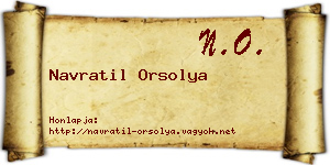 Navratil Orsolya névjegykártya